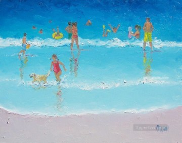 Bliss beach Niño impresionismo Pinturas al óleo